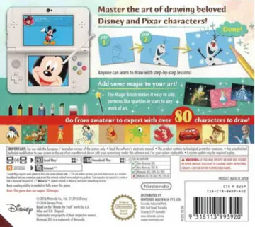 Disney Art Academy (Japan) box cover back